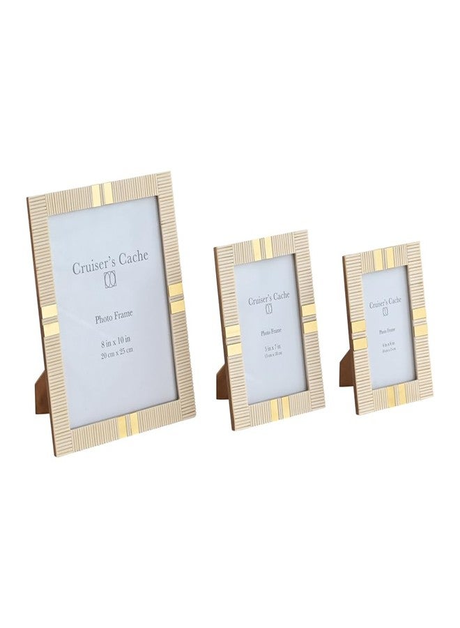 Cruiser’s Cache Cruiser’s Caché | Bone & Brass Picture or Photo Frame | 5x7 Off-White - Image 4